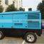 Portable diesel engine rotary screw type air compressor for exploratory drilling