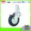 160mm-200mm Scaffold black rubber casters with steel center