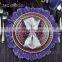 Cheap Elegant Restaurant and Home Decoration Purple Glass Wedding Charger Plate Wholesale