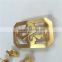 custom made golden shinny metal badge parts gold color finished