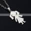 Fashion jewelry wholesale Litter Girl shape stainless stell Pendant Necklace