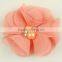 Chiffon Fabric Flower With Pearl Center for Baby's Headband