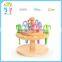 Wholesale high quality solid wood arts and crafts wooden mini scissors display rack art set