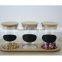 500ml glass storage jar glass tank with wooden lid heat resistant glass N6503