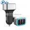 2016 Hot sale mobile car charger 3 port car usb adapter with blue LED indication