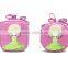 square shape printed PU girl message bag