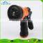 china supplier 8 patterns plastic water spray nozzle garden hose nozzle