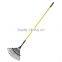 14 teeth carbon steel bow rake talon rake farm rake with fiberglass handle and antislip handle