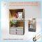 Multi function Wall shelf with metal cutting door and hooks and photo frames