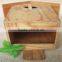 Wood artificial bird nest for round wood window