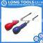 High quality double color handle carbon steel precision slotted screwdriver