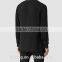 custom black 100% viscose long sleeve shirt