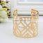 European golden exaggerated wide metal hollow cuff bangle for women