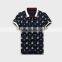 Fashion Print Summer Men's Polo Shirt With Ribbon