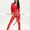 walson 2015 red pvc catsuit pvc vinyl catsuit latex transparent catsuit Halloween Fancy Dress