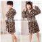 Keqiao flannel fleece baby leopard bathrobe/clothes