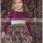 trendy girls stripe ruffle remake boutique clothing sets