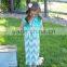 Wholesale China Factory Grey and Blue Print Mommy and Me Dress