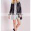 ladies modern sexy chic monochrome striped secretary shirt dresses