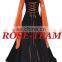 Rose Team-Free Shipping Custom-made Black And Coral Dress Medieval Luxurious Victorian Dress Sexy Carnival Halloween Costume