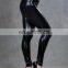 In stock fashionable black shiny tight leggings