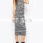 New Style Couture Clothing Tall Midi Dress With Twist Waist Women Knitted Casual Dress