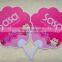 PP material Eco-friendly hand fan wedding