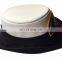 white dress cap for lady with white curly visor