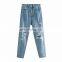 TWOTWINSTYLE Pant For Women High Waist Hollow Out Casual Pants fashion new clothing