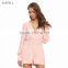 Hot Selling OL Sexy Deep V Elastic Waist Jumpsuits