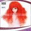hot sale nice orange synthetic doll shaggy BJD hair wig