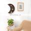 Bathroom Kitchen Wall Mounted half Moon Shelf Wooden Floating Shelves