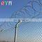 Prison Airport Chain Link Fence with Barbed Wire on Top