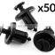 1672 New Plastic Black Car Bumper Fastener Trim Clip Rivets For Renault 7703072360