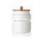 custom eco friendly decorative kitchen handmade ceramic sealed pot canister with bamboo lid