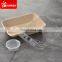 2 Compartment Biodegradable Takeaway Food Box With Plastic Lid