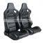 Reclinable Black PVC Leather Blue Stitch With Double Slider America Overseas Warehouse Car Racing Seat