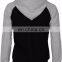 Hoodie for men black with gray sleeves fleece custom hoodie high quality pullover hoodie Top Ranked selling
