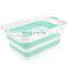 Rectangle Collapsible Plastic Laundry Clothes Washing Storage Basket Folding Foldable Laundry Hamper Basket