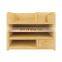 Makeup Organizer Bamboo Wood Vanity Countertop Organizer Cosmetic Jewelry Storage Tray with Drawers for Bathroom