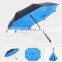 Auto Open Double Layer C Handle Logo Customize Inverted Umbrella