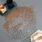 Stocked Coral Anti-slip PVC Leaf Shaped Gold Placemat For Decoration