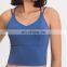 New Fashionable Women Sexy Workout Fitness Yoga Bra Ladies Cross Back Sports Tops With Removable Padded Custom Logo