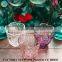 Glass candlestick holder type tealight candle holder flower shaped