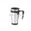 16OZ Inner new plastic PP outer stainless steel cup double wall travel mug with handle