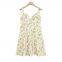 2025 Summer New Design Fashionable Flower Printed Strap Dress