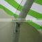 1.8m Green & White, Plastic & Cotton Garden Beach Parasol Umbrellas