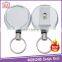 Magnetic abs badge reels with metal wire rope slide back clip