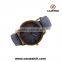 Simple dials leather bracelet alloy case unisex watch