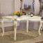Gold leaf furniture use solid rubber wood dining table designs in wood